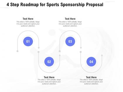 4 step roadmap for sports sponsorship proposal ppt powerpoint presentation styles