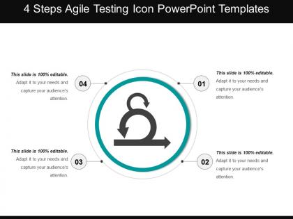 4 steps agile testing icon powerpoint templates