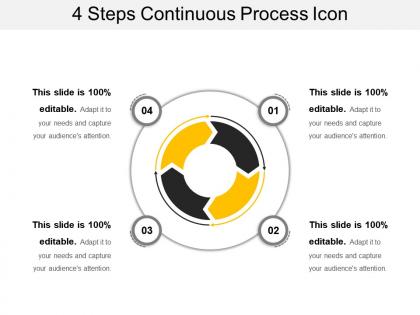4 steps continuous process icon