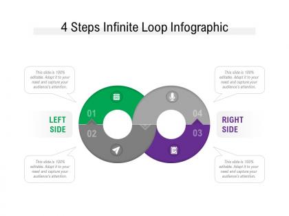 4 steps infinite loop infographic
