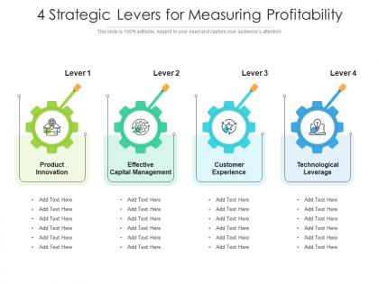4 strategic levers for measuring profitability