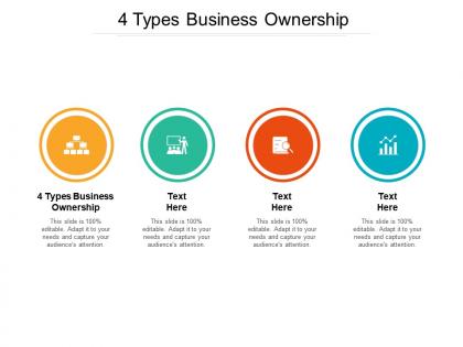 4 types business ownership ppt powerpoint presentation ideas inspiration cpb