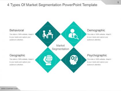 4 types of market segmentation powerpoint template