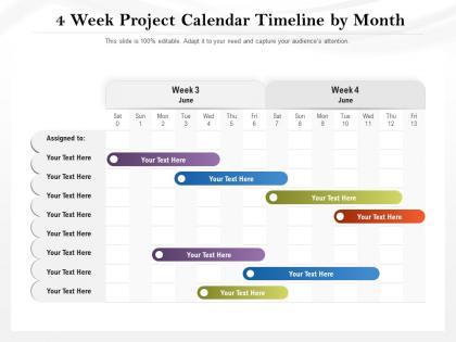 4 week project calendar timeline by month