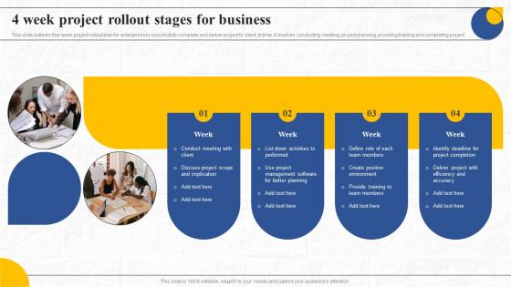 4 Week Project Rollout Stages For Business