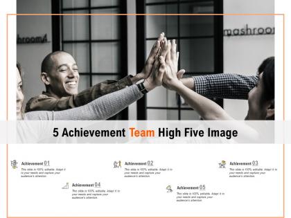 5 achievement team high five image