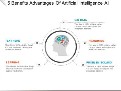5 benefits advantages of artificial intelligence ai powerpoint images