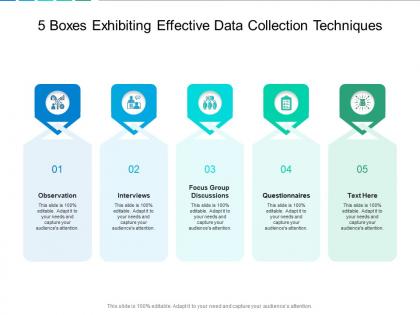 5 boxes exhibiting effective data collection techniques