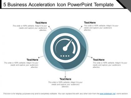 5 business acceleration icon powerpoint template