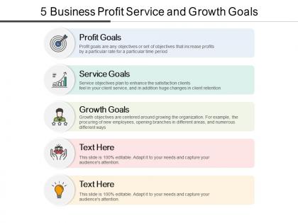 5 business profit service and growth goals