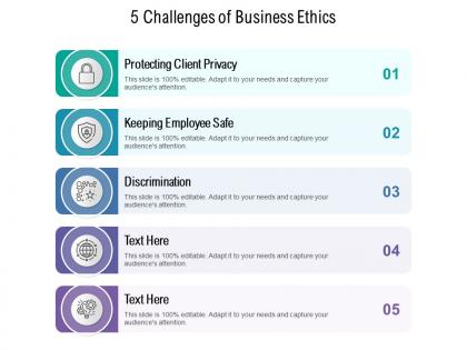 5 challenges of business ethics