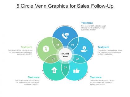5 circle venn graphics for sales follow up infographic template