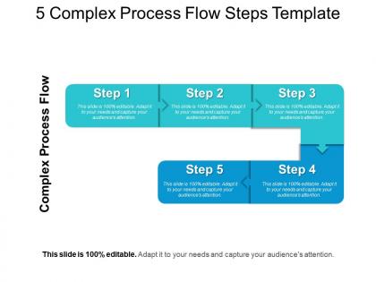 5 complex process flow steps template sample of ppt