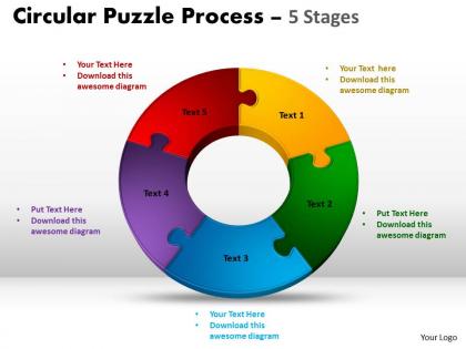 5 components circular puzzle process 9