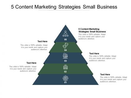5 content marketing strategies small business ppt powerpoint presentation show layout cpb