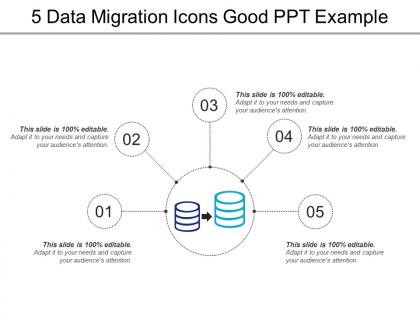 5 data migration icons good ppt example
