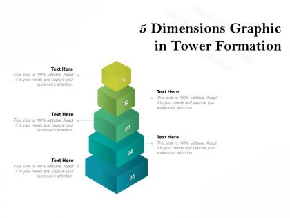 5 dimensions graphic in tower formation