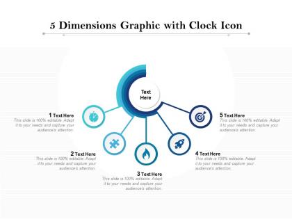 5 dimensions graphic with clock icon