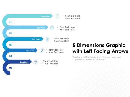 5 dimensions graphic with left facing arrows