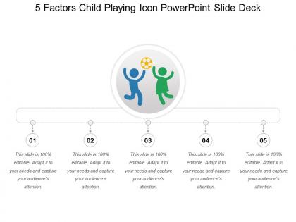5 factors child playing icon powerpoint slide deck