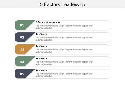 5 factors leadership ppt powerpoint presentation gallery clipart images cpb