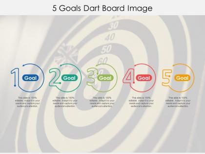 5 goals dart board image