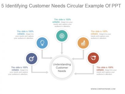 5 identifying customer needs circular example of ppt