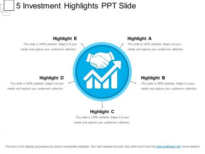 5 investment highlights ppt slide