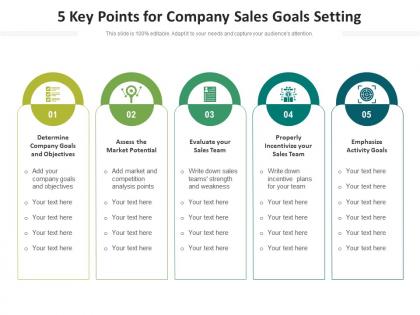 5 key points for company sales goals setting