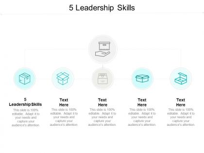 5 leadership skills ppt powerpoint presentation icon styles cpb
