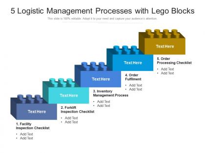 5 logistic management processes with lego blocks