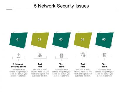 5 network security issues ppt powerpoint presentation infographic template design inspiration cpb