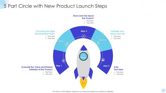 5 Part Circle With New Product Launch Steps