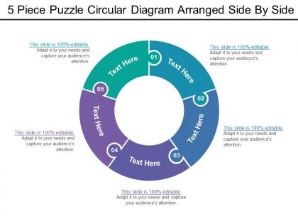5 piece puzzle circular diagram arranged side by side