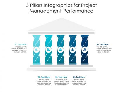 5 pillars for project management performance infographic template