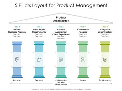 5 pillars layout for product management