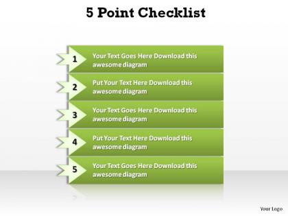 5 point checklist slides presentation diagrams templates powerpoint info graphics