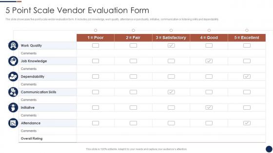 5 Point Scale Vendor Evaluation Form