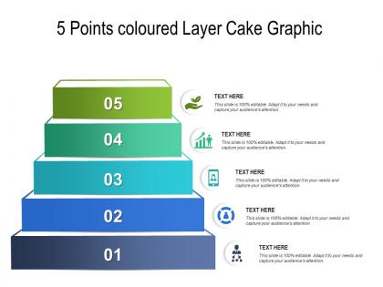5 points coloured layer cake graphic