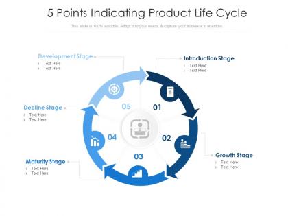 5 points indicating product life cycle