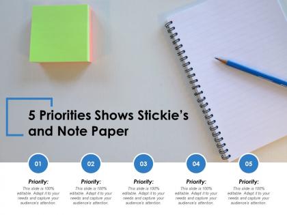 5 priorities shows stickies and note paper