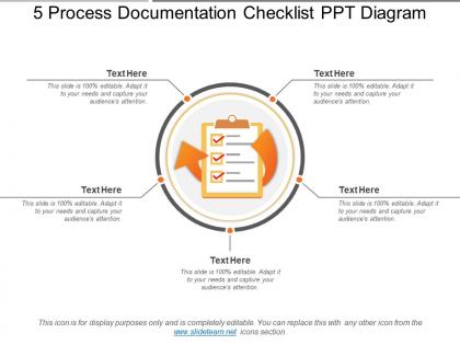 5 process documentation checklist ppt diagram