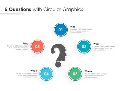 5 questions with circular graphics
