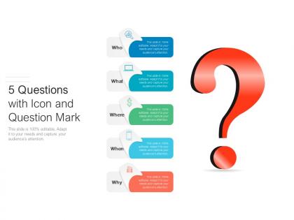 5 questions with icon and question mark