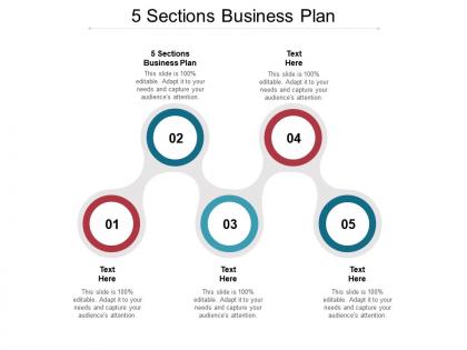 5 sections business plan ppt powerpoint presentation gallery graphics cpb