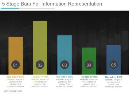 5 stage bars for information representation powerpoint templates