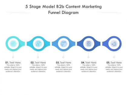 5 stage model b2b content marketing funnel diagram infographic template