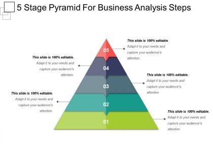 5 stage pyramid for business analysis steps ppt slide