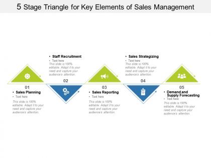 5 stage triangle for key elements of sales management