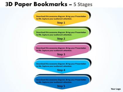 5 stages bookmarks diagram